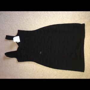 form fitting black dress